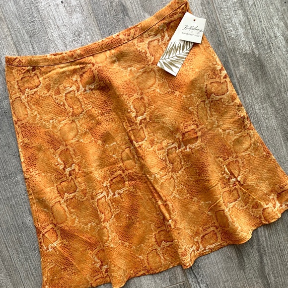 Billabong Orange Snake Print Skirt - Picture 1 of 8
